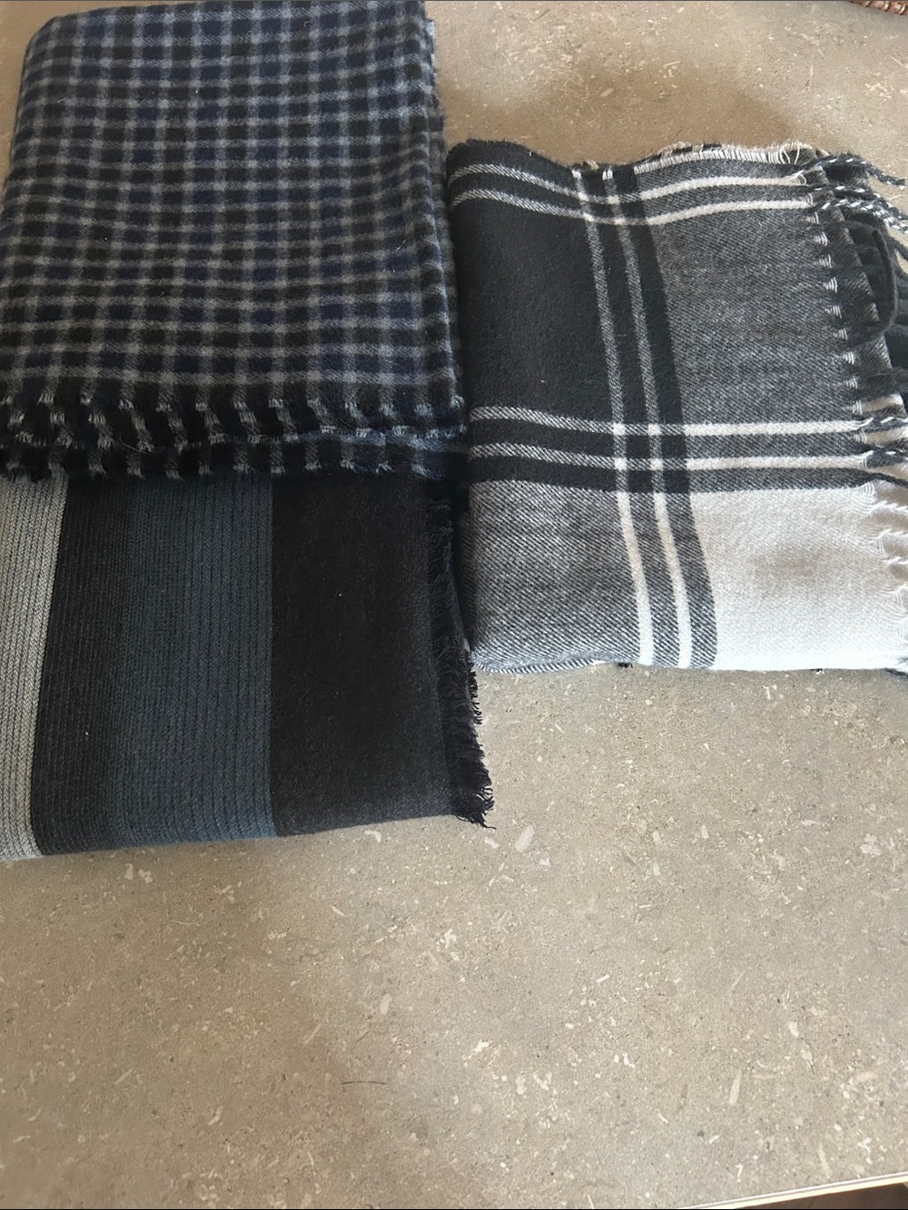 Three large scarves/wraps- two are banana republic- excellent condition